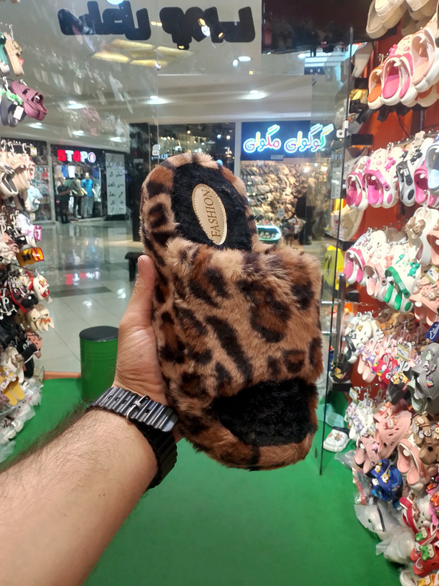 دمپایی زنانه مدل پلنگی - فروشگاه صندل چوبی